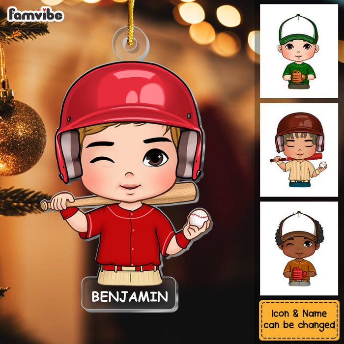 Personalized Gift For Grandson Loves Baseball Ornament 29844 1