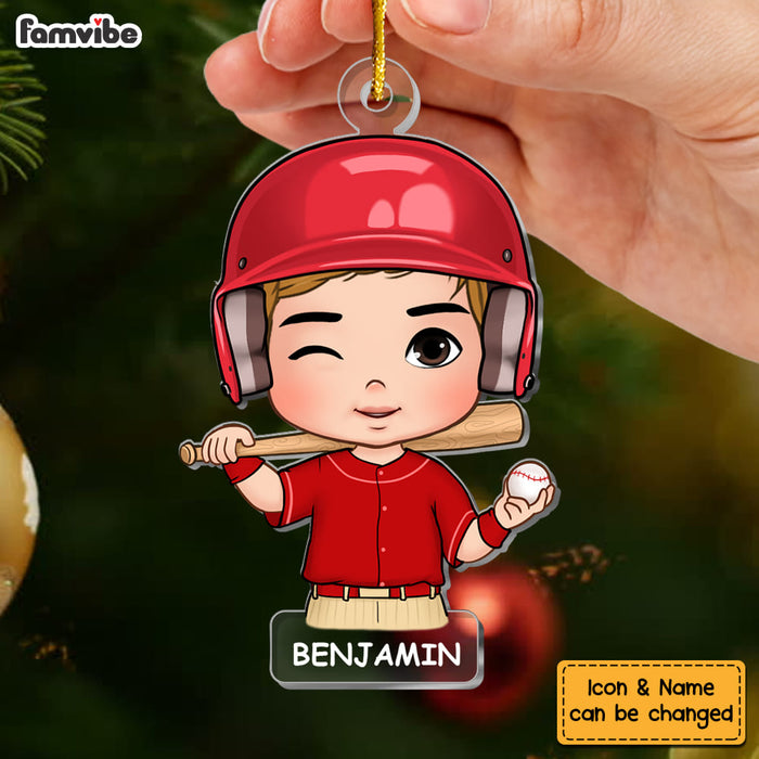 Personalized Gift For Grandson Loves Baseball Ornament 29844 1
