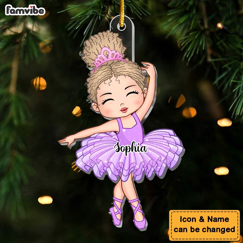 Personalized Gift For Granddaughter Loves Ballet Ornament 29845 Primary Mockup