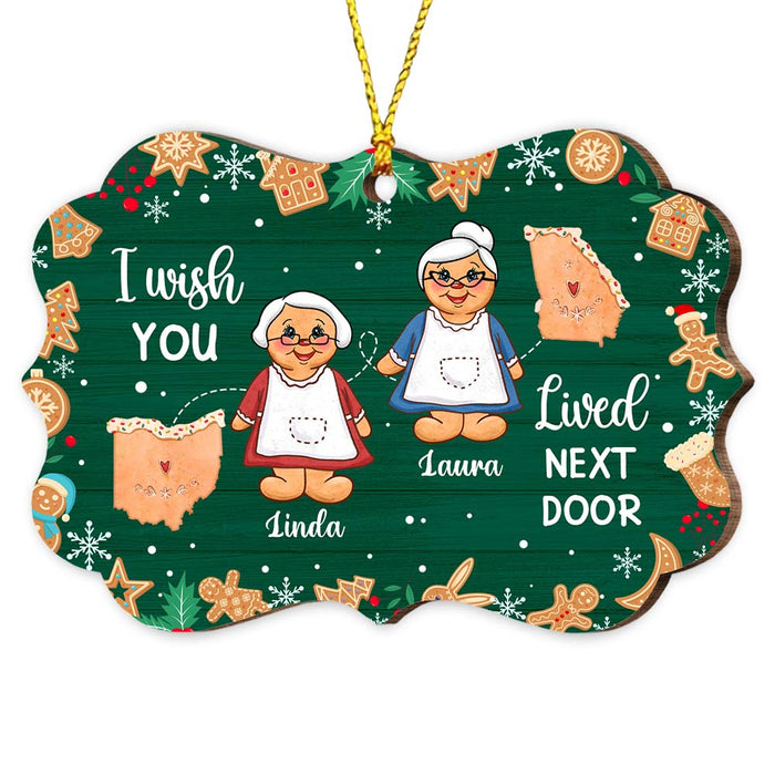 Personalized Friends I Wish You Lived Next Door Benelux Ornament 29848 1
