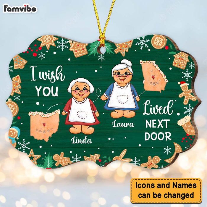 Personalized Friends I Wish You Lived Next Door Benelux Ornament 29848 1