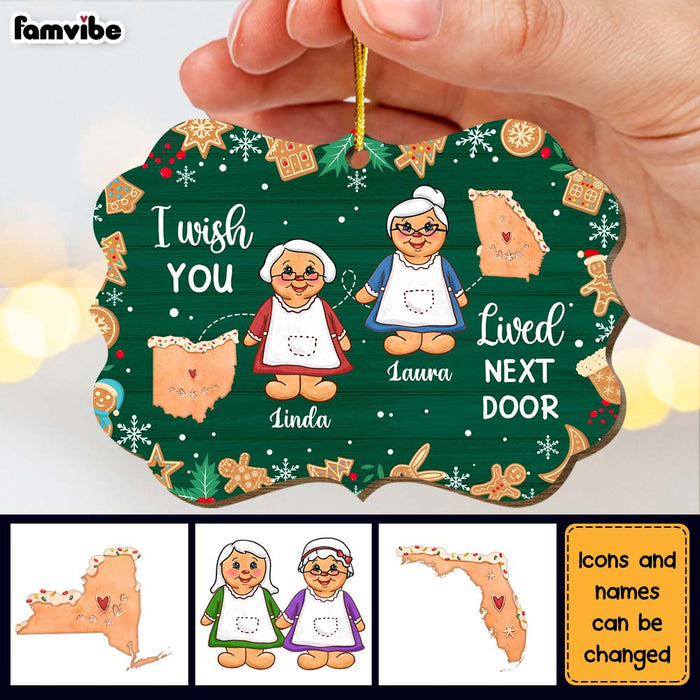 Personalized Friends I Wish You Lived Next Door Benelux Ornament 29848 1