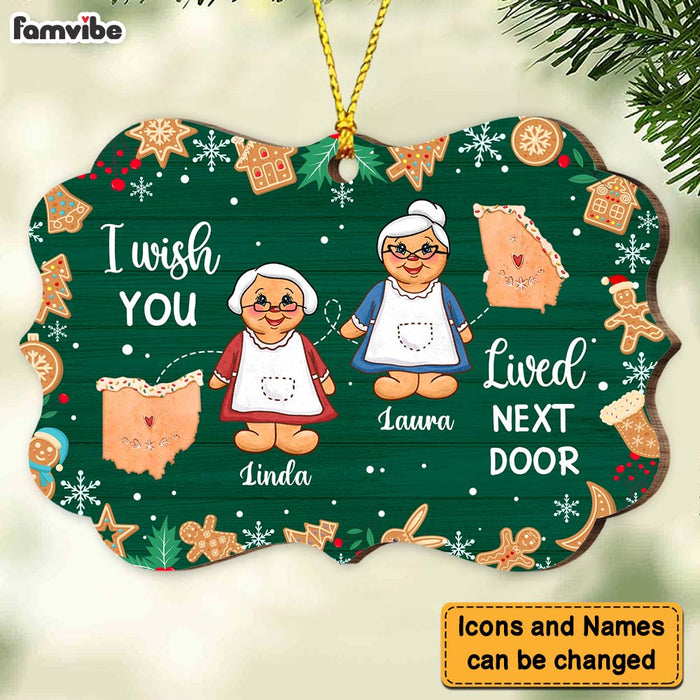 Personalized Friends I Wish You Lived Next Door Benelux Ornament 29848 1