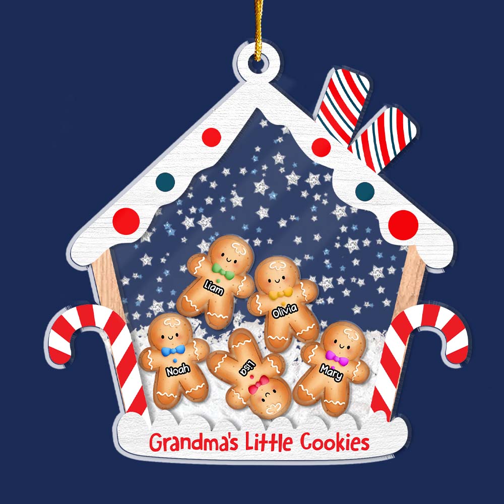 Personalized Grandma's Little Cookies 5 Layered Shaker Ornament 29852 Primary Mockup