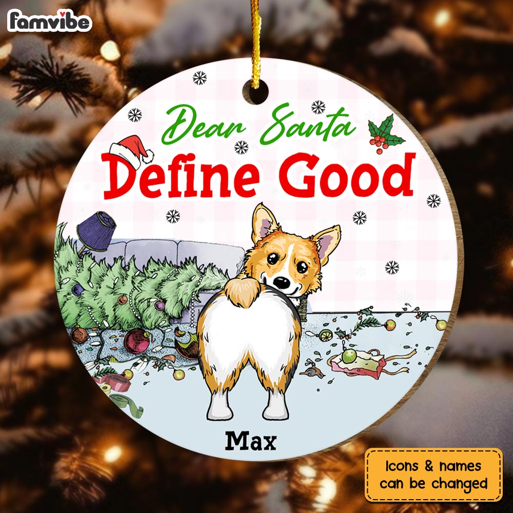 Personalized Gift For Dog Lovers Define Good Circle Ornament 29867 Primary Mockup