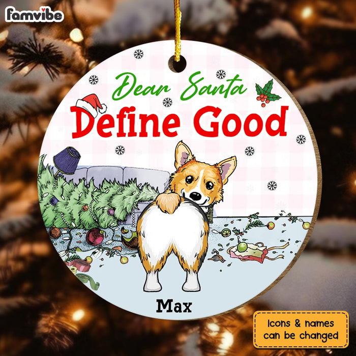 Personalized Gift For Dog Lovers Define Good Circle Ornament 29867 1