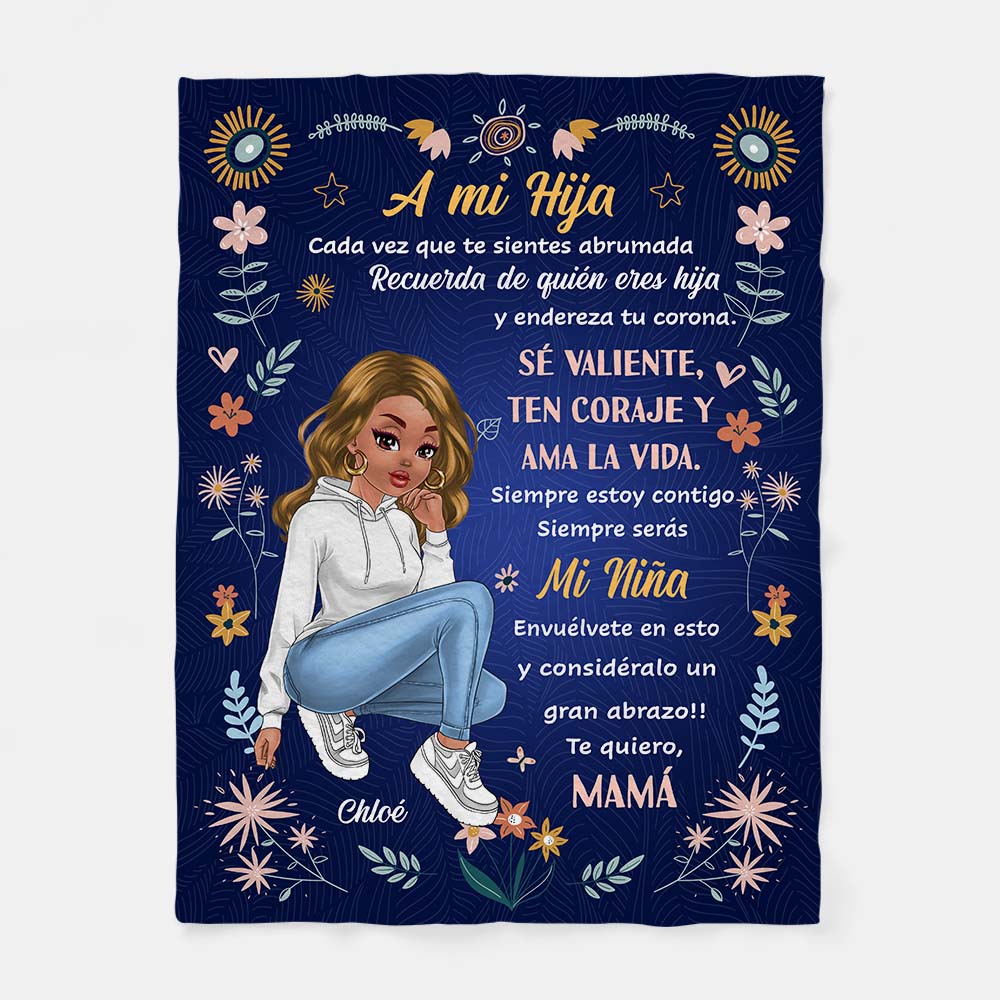 Personalized Gift For Daughter Spanish A Mi Hija Blanket 29868 - Famvibe