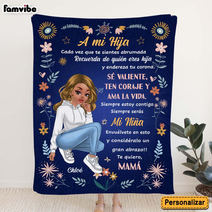 Personalized Gift For Daughter Spanish A Mi Hija Blanket 29868 1