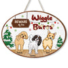 Personalized Gift For Dog Lovers 'Beware Of The Wiggle' Wood Sign 29869 1