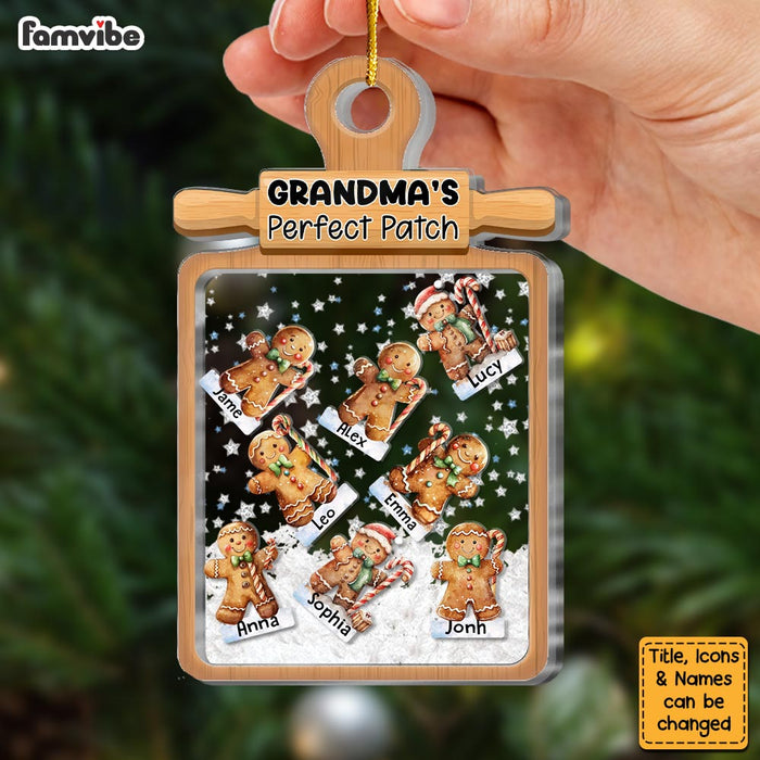 Personalized Gingerbread Christmas Gift For Grandma's Perfect Patch 5 Layered Shaker Ornament 29870 1