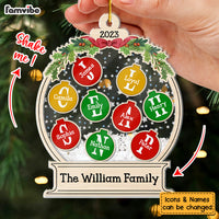 Personalized Family Letter Christmas Alphabet 5 Layered Shaker Ornament 29871 thumb 1