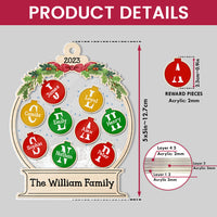 Personalized Family Letter Christmas Alphabet 5 Layered Shaker Ornament 29871 thumb 1