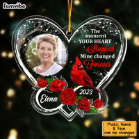 Personalized Memorial Cardinal The Moment Your Heart Stopped Ornament 29882 thumb 1