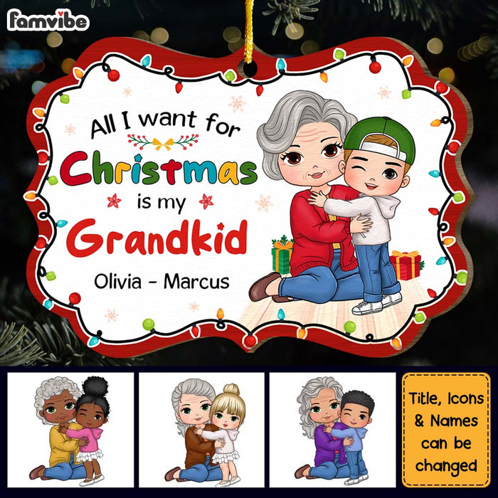 Personalized Gift For Grandma All I Want For Christmas Benelux Ornament 29883 1