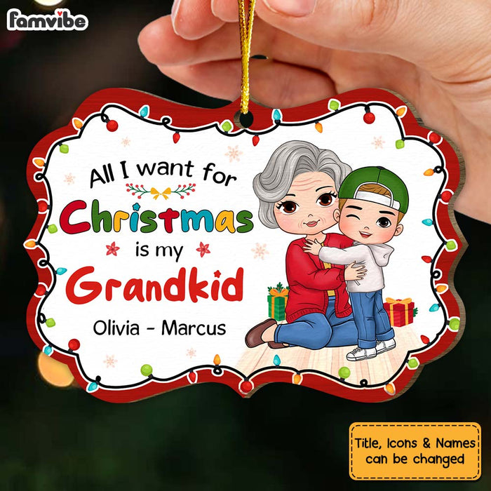 Personalized Gift For Grandma All I Want For Christmas Benelux Ornament 29883 1