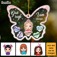 Personalized Gift For Granddaughter I Am Butterfly 5 Layered Shaker Ornament 29884 thumb 1