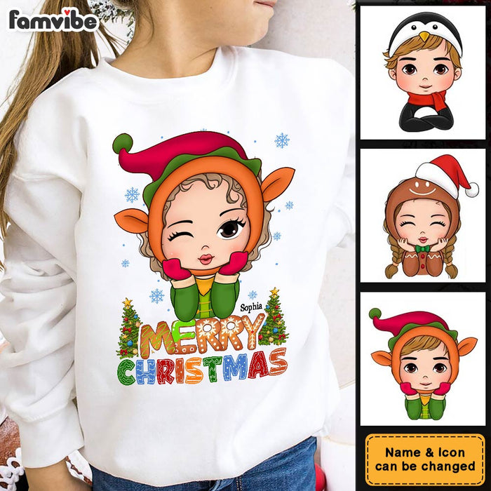 Personalized Christmas Gift For Granddaughter Merry Christmas Kid Sweatshirt 29886 1