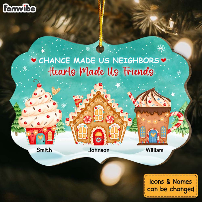 World's Best Neighbors - Neighbor Ornament - Gingerbread Houses -  personalized - C248