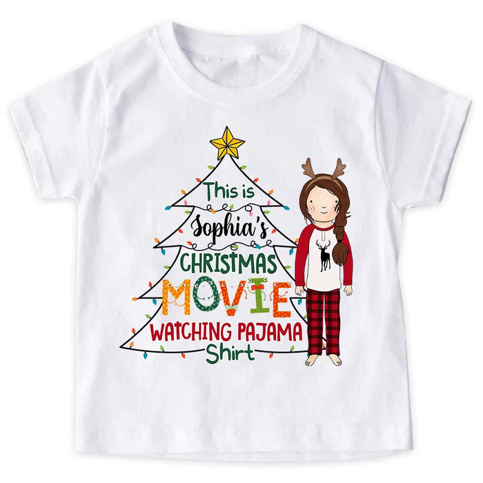Personalized Christmas Gift For Granddaughter Movie Watching Kid T Shirt - Kid Hoodie - Kid Sweatshirt 29898 1