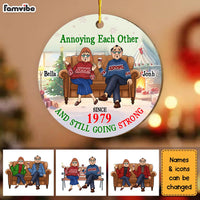 Personalized Gift For Couple Annoying Each Other Circle Ornament 29899 thumb 1