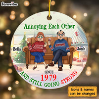 Personalized Gift For Couple Annoying Each Other Circle Ornament 29899 thumb 1