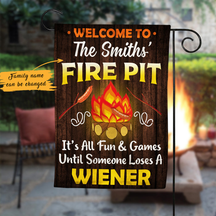 Personalized Fire Pit Gardening Flag AG141 85O47 1