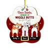 Personalized Santa Beware Of Wiggle Butts Paw Ornament 29901 1