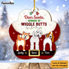 Personalized Santa Beware Of Wiggle Butts Paw Ornament 29901 1