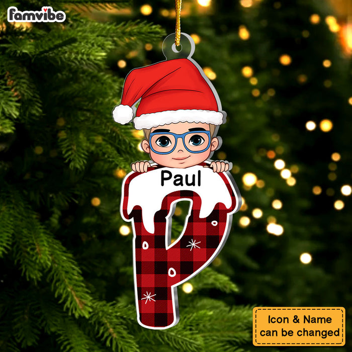 Personalized Gift For Grandkid Christmas Alphabet Ornament 29902 1