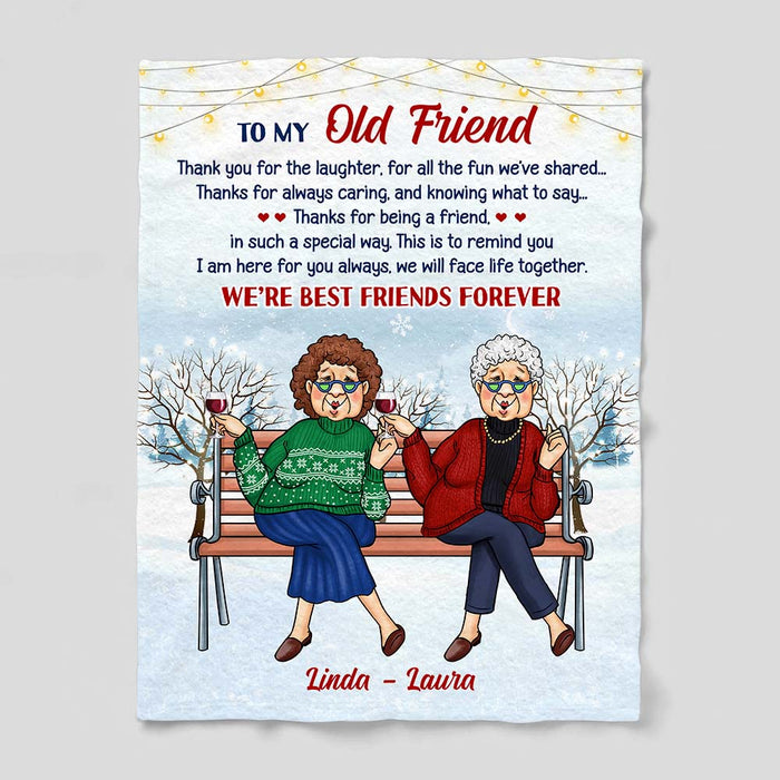 Personalized Gift For Friend Thank You For The Laughter Christmas Blanket 29904 1