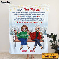 Personalized Gift For Friend Thank You For The Laughter Christmas Blanket 29904 thumb 1