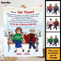 Personalized Gift For Friend Thank You For The Laughter Christmas Blanket 29904 thumb 1