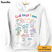 Personalized Gift For Granddaughter Gods Says I Am Elephant Kid Kid T Shirt - Kid Hoodie - Kid Sweatshirt 29913 thumb 1