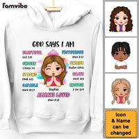 Personalized Gift For Granddaughter God Says Bible Verses Kid T Shirt - Kid Hoodie - Kid Sweatshirt 29914 thumb 1
