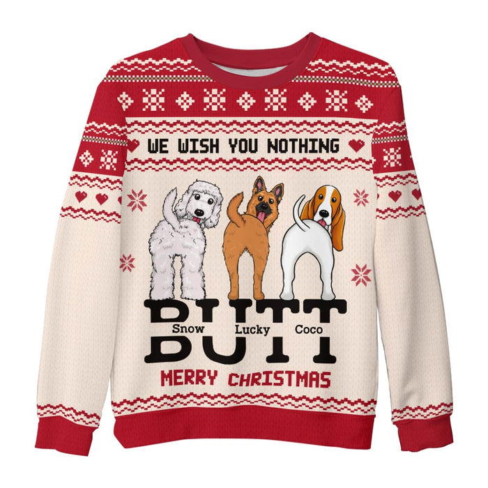 Personalized 'We Wish You Nothing' Ugly Sweater: Fun Christmas