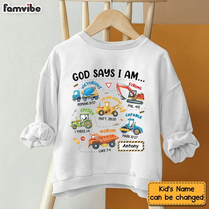 Personalized Gifts For Grandson Construction Machines I Am Kid T Shirt - Kid Hoodie - Kid Sweatshirt 29917 1