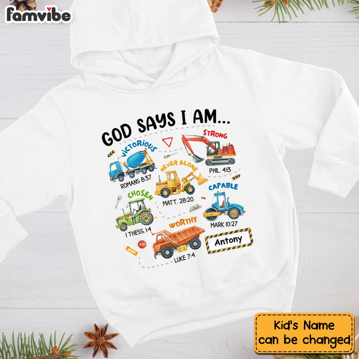 Personalized Gifts For Grandson Construction Machines I Am Kid T Shirt - Kid Hoodie - Kid Sweatshirt 29917 1