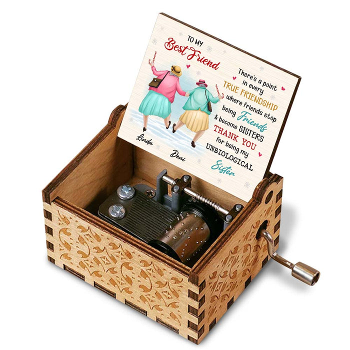 Personalized Gift For Friends Unbiological Sister Music Box 29919 1