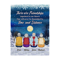Personalized Friendship Gift There Are Friendships Imprinted In Hearts Blanket 29924 thumb 1