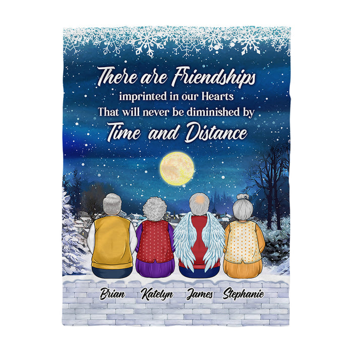 Personalized Friendship Gift There Are Friendships Imprinted In Hearts Blanket 29924 1