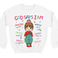 Personalized Birthday Gift For Granddaughter God Says I Am Kid T Shirt - Kid Hoodie - Kid Sweatshirt 29925 thumb 1
