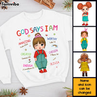 Personalized Birthday Gift For Granddaughter God Says I Am Kid T Shirt - Kid Hoodie - Kid Sweatshirt 29925 thumb 1