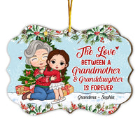 Personalized Christmas Gift Love Between Grandma And Granddaughter Is Forever Benelux Ornament 29930 thumb 1