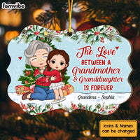 Personalized Christmas Gift Love Between Grandma And Granddaughter Is Forever Benelux Ornament 29930 thumb 1
