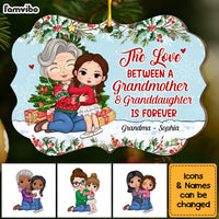 Personalized Christmas Gift Love Between Grandma And Granddaughter Is Forever Benelux Ornament 29930 thumb 1