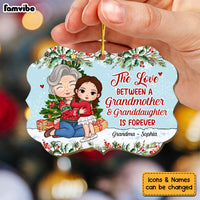 Personalized Christmas Gift Love Between Grandma And Granddaughter Is Forever Benelux Ornament 29930 thumb 1