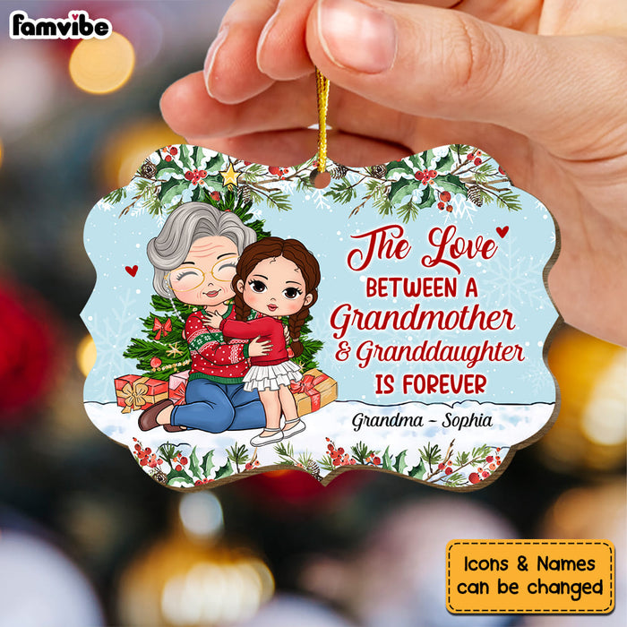Personalized Christmas Gift Love Between Grandma And Granddaughter Is Forever Benelux Ornament 29930 1