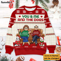 Personalized Gift For Couple You And Me And The Dogs Ugly Sweater 29933 thumb 1