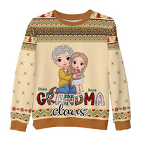 Personalized Christmas Gift For Grandma Claus Ugly Sweater 29938 thumb 1