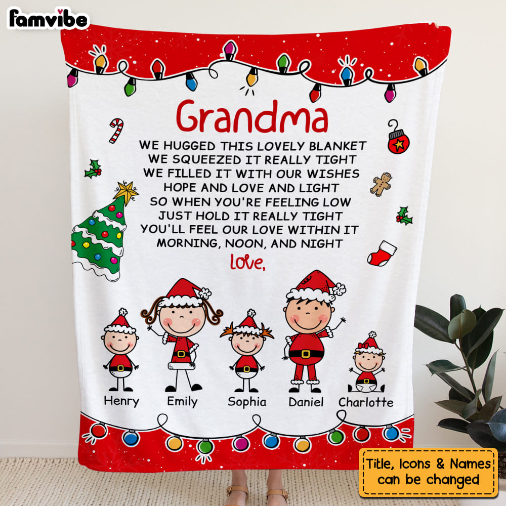 Personalized Christmas Gift For Grandma We Hugged This Blanket 29941 Primary Mockup